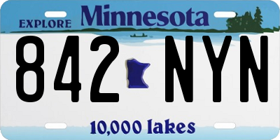 MN license plate 842NYN