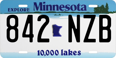 MN license plate 842NZB