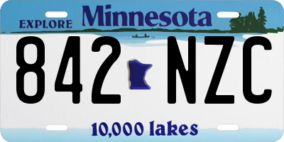 MN license plate 842NZC