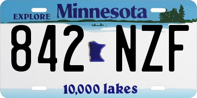 MN license plate 842NZF