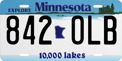 MN license plate 842OLB
