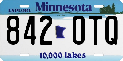 MN license plate 842OTQ