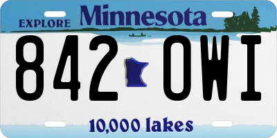 MN license plate 842OWI