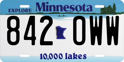 MN license plate 842OWW