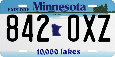 MN license plate 842OXZ