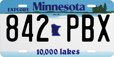MN license plate 842PBX