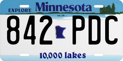 MN license plate 842PDC