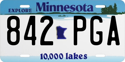 MN license plate 842PGA