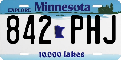 MN license plate 842PHJ