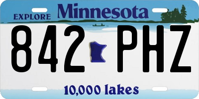 MN license plate 842PHZ