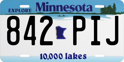 MN license plate 842PIJ