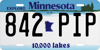 MN license plate 842PIP