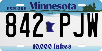 MN license plate 842PJW