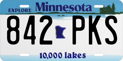 MN license plate 842PKS