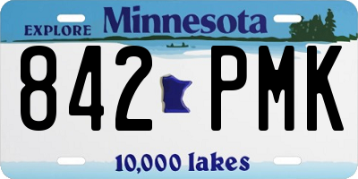 MN license plate 842PMK