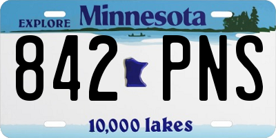 MN license plate 842PNS