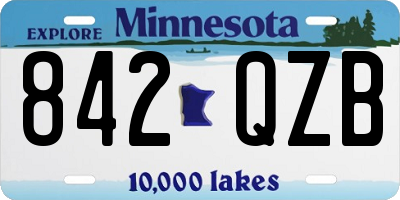 MN license plate 842QZB