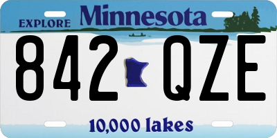 MN license plate 842QZE