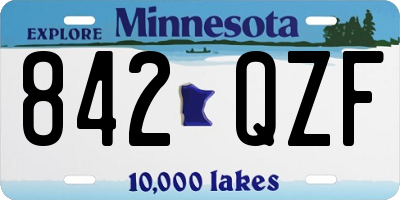 MN license plate 842QZF