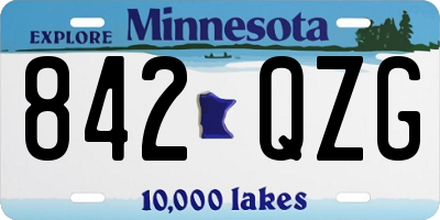 MN license plate 842QZG
