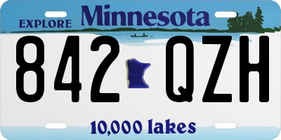 MN license plate 842QZH