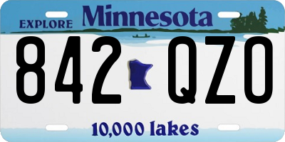 MN license plate 842QZO