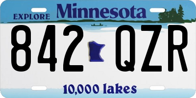 MN license plate 842QZR