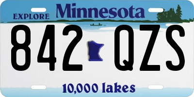 MN license plate 842QZS