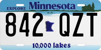 MN license plate 842QZT
