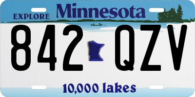 MN license plate 842QZV