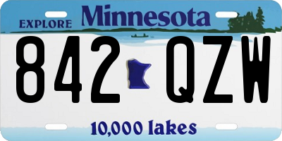MN license plate 842QZW