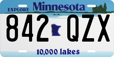 MN license plate 842QZX