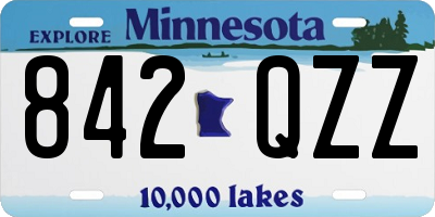 MN license plate 842QZZ