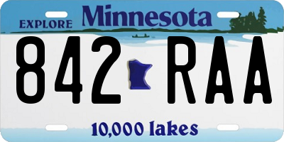 MN license plate 842RAA
