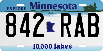 MN license plate 842RAB