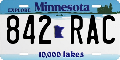 MN license plate 842RAC