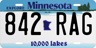 MN license plate 842RAG