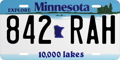 MN license plate 842RAH