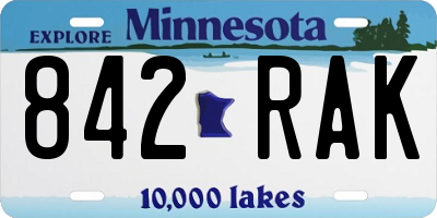 MN license plate 842RAK