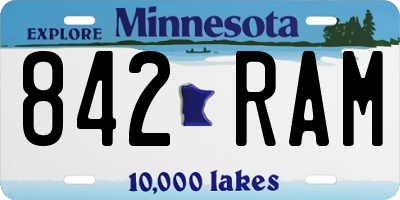 MN license plate 842RAM