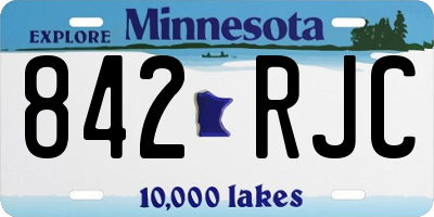 MN license plate 842RJC