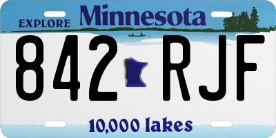 MN license plate 842RJF