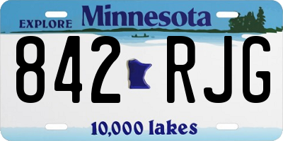 MN license plate 842RJG