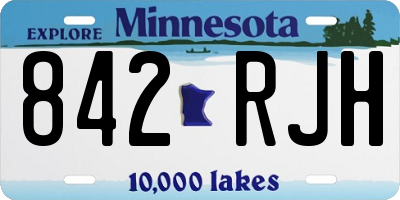 MN license plate 842RJH