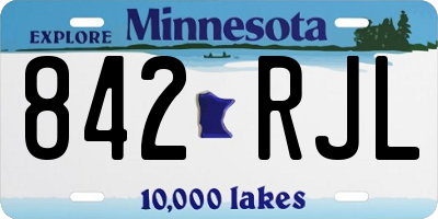 MN license plate 842RJL