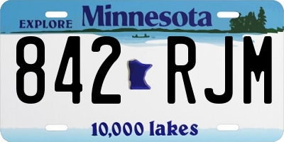 MN license plate 842RJM