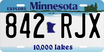 MN license plate 842RJX
