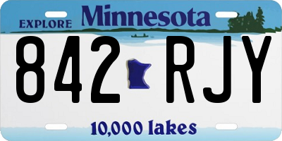 MN license plate 842RJY