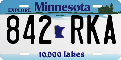 MN license plate 842RKA