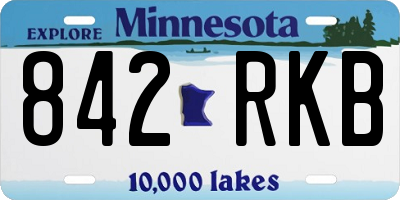 MN license plate 842RKB